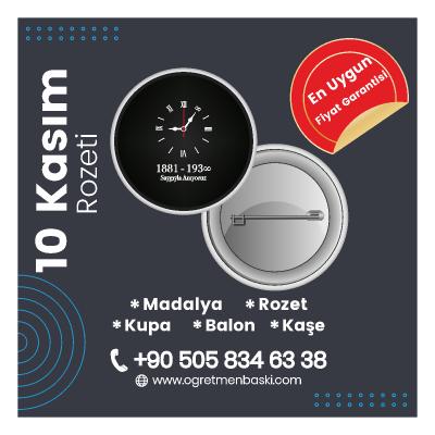 10 Kasım Atatürk'ü Anma Günü Rozeti -2