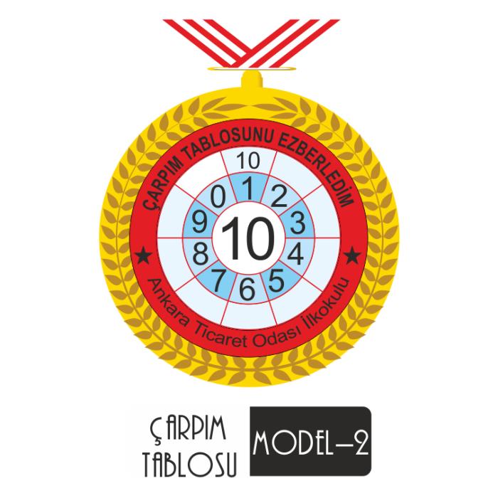 Çarpım Tablosu Ezberleme Madalyası -2
