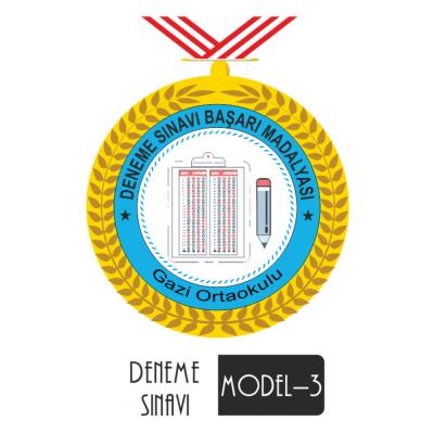 Deneme Sınavı Başarı Madalyası -3