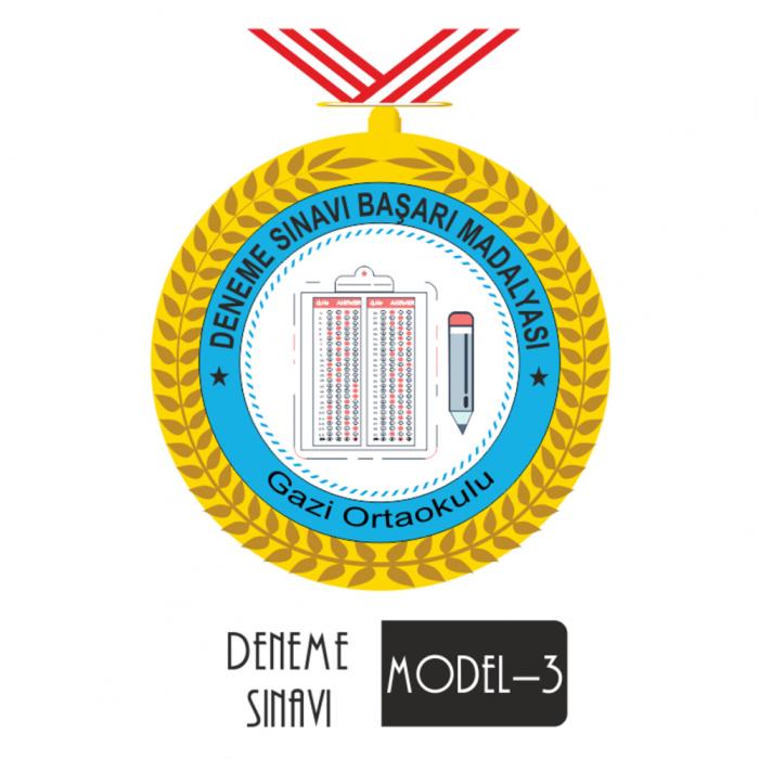 Deneme Sınavı Başarı Madalyası -3